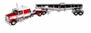 DCP 60-2263 - Red & White Peterbilt 589 with Chrome Center-Drop Trailer