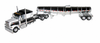 DCP 60-2264 - Black & White Peterbilt 589 with Chrome Center-Drop Trailer
