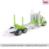 Pre-order, depost only - ixo - 1:64 Peterbilt Model 379 Pacific style logging truck - lime & white