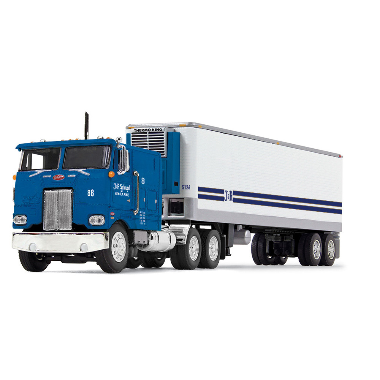 J&R Schugel Trucking  Peterbilt Model 352 COE 110" Sleeper & 40' Vintage Trailer with Reefer