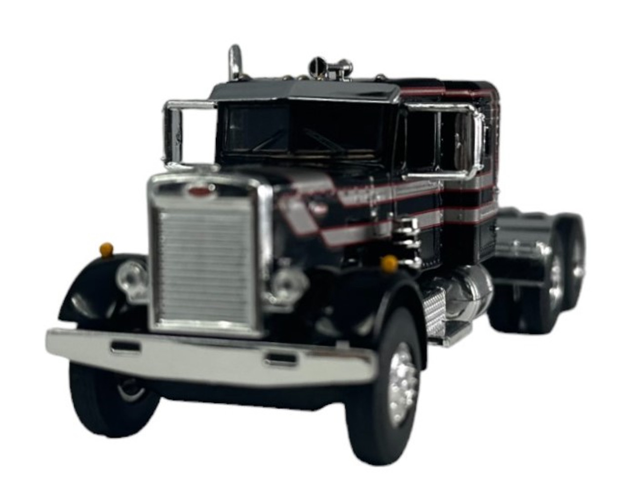 DCP Peterbilt 351 with 36" Sleeper - Black, Silver & Red