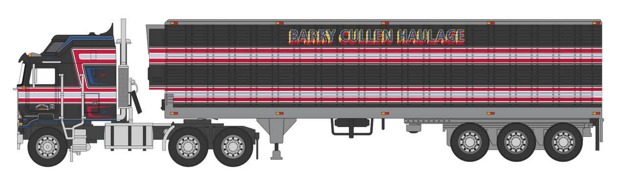 Barry Cullen Haulage - Kenworth K100 Aerodyne and 40', Tri-Axle Refrigerated Van