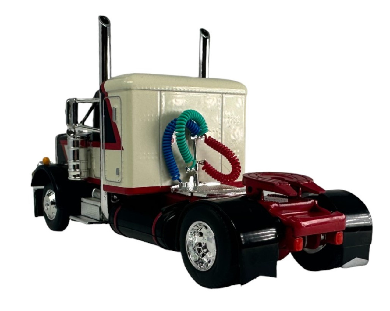 DCP Single-Axle Black, Cream & Red Peterbilt® Model 359 with 36"Flat Top Sleeper