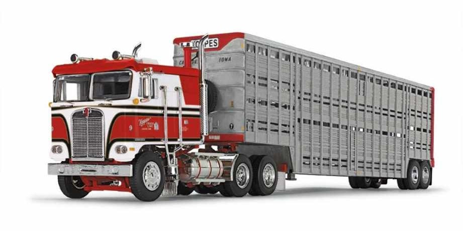 60-1756 - Koppes - Kenworth K100 with vintage 45' cattle trailer