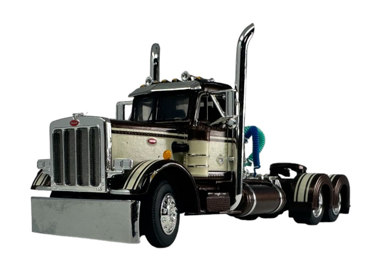 60-1675DC - Brown/Cream 1/64 scale Peterbilt Model 359 Day-Cab