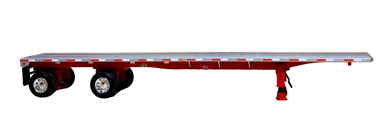 dcp - Red & Silver 48' Spread-Axle Flatbed Trailer