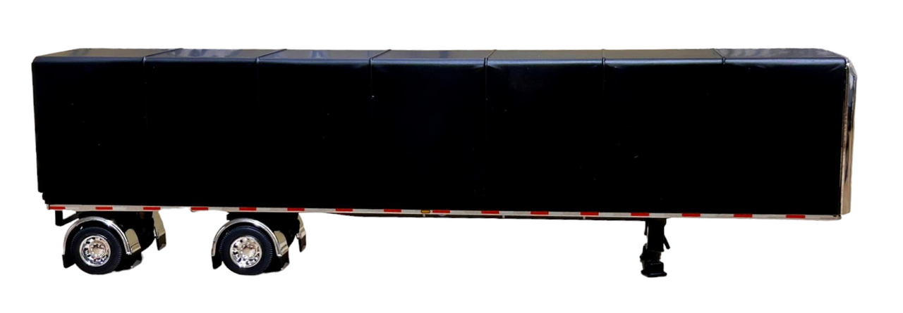 DCP 1/64 Black Utility Roll Tarp Spread Axle Trailer