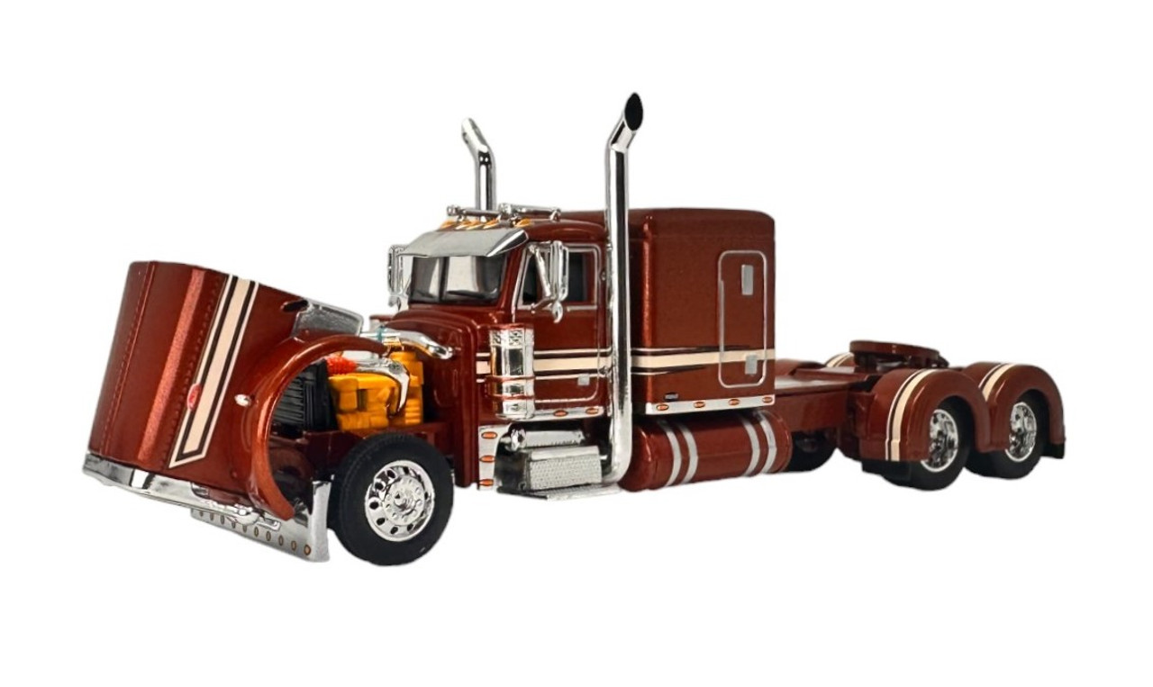 DCP - Burnt Orange Peterbilt 379 with 63" Flat-top Sleeper