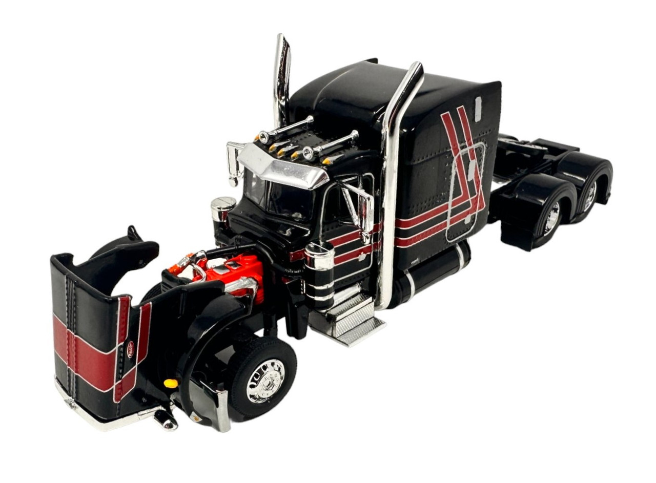 DCP 60-1767C - Black & Dark Red Peterbilt® Model 359 with 63" Mid-Roof Sleeper