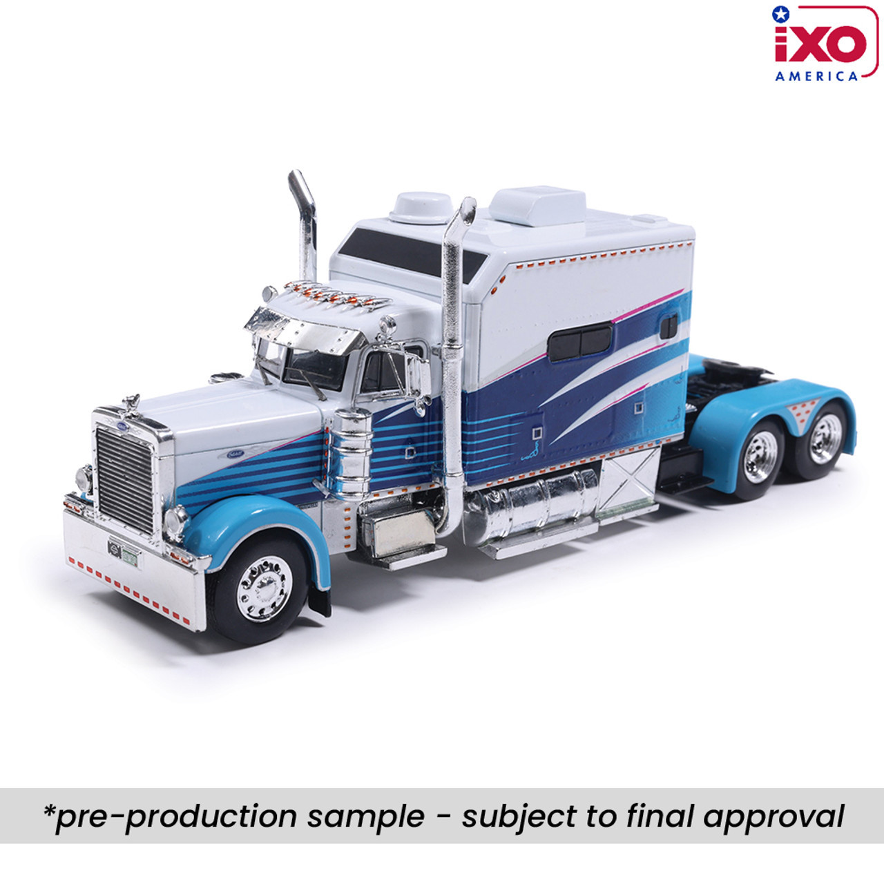 Pre-order, deposit only -  IXO - 1:64 - Peterbilt 379 - Blue and White