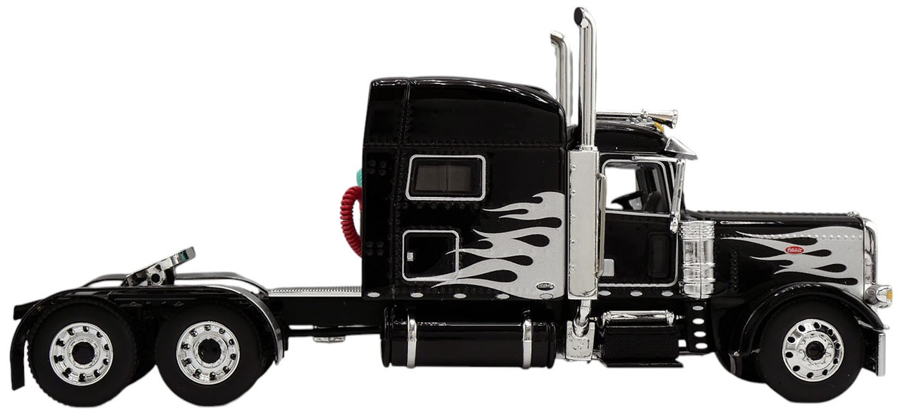 60-2116 - DCP Black colored with Silver Flamed Peterbilt 389 with