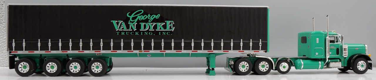 DCP 60-2157 -  VanDyke Peterbilt Model 379 with 36" Sleeper and Quad-Axle Curtain-Side Trailer