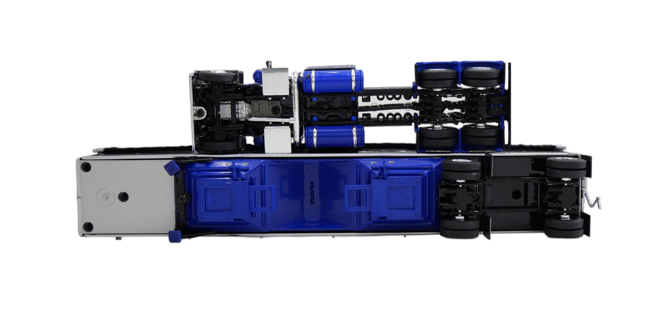 Pre-Order - 60-2153 DCP - Black & Blue - 1/64 scale Peterbilt 389 Pride & Class w/63" Flat Top Sleeper & Wilson 50' Spread Axle Pacesetter Grain Trailer