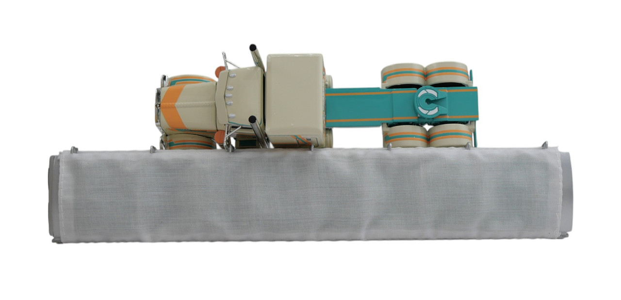 60-2154 DCP - Cream, Teal & Peach - 1/64 scale Peterbilt 389  Pride & Class w/63" Flat Top Sleeper & Wilson 50' Spread Axle Pacesetter Grain Trailer