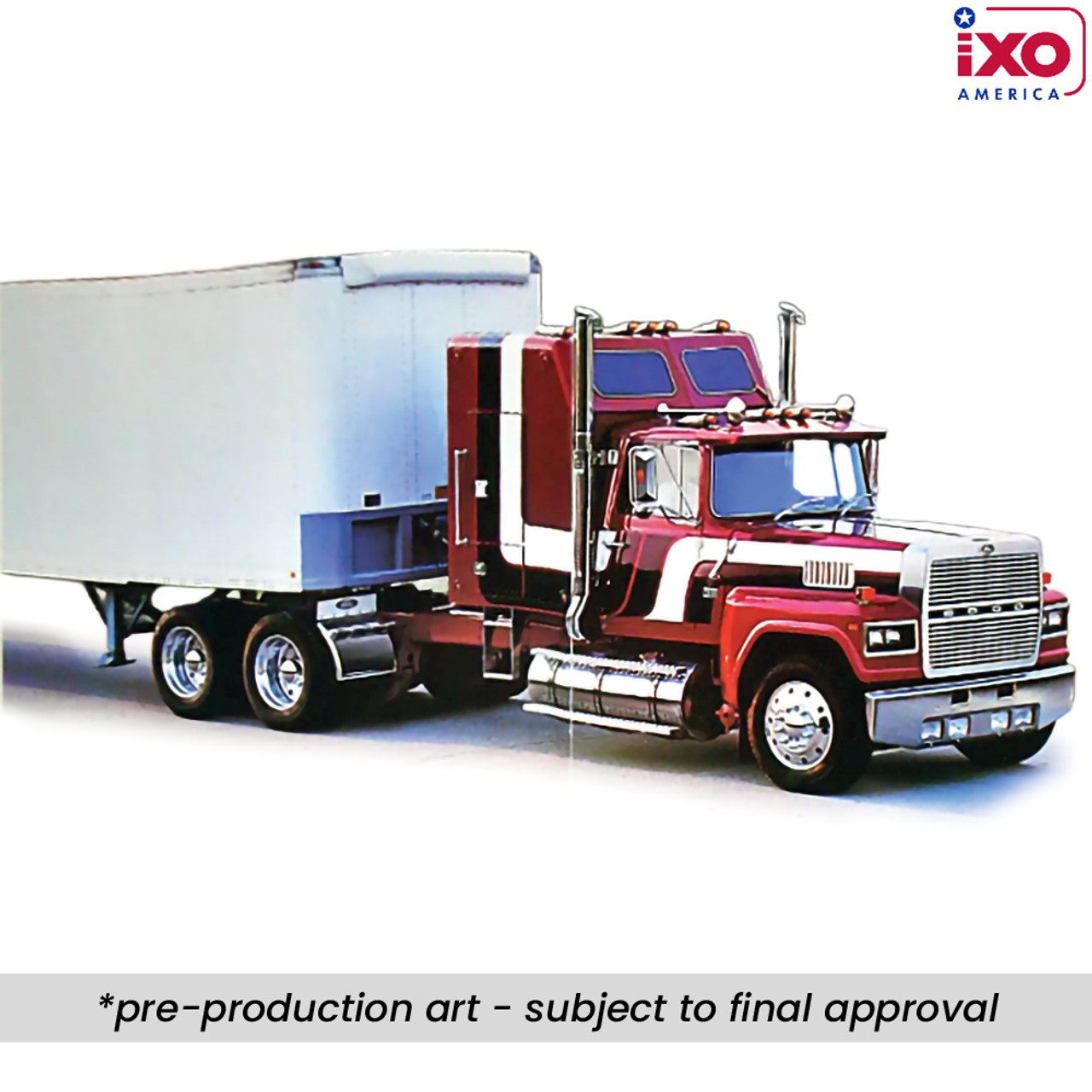 Pre-order, deposit only - ixo 1/64 - 1978 Ford LTL-9000 Cab - Black, Red, and White