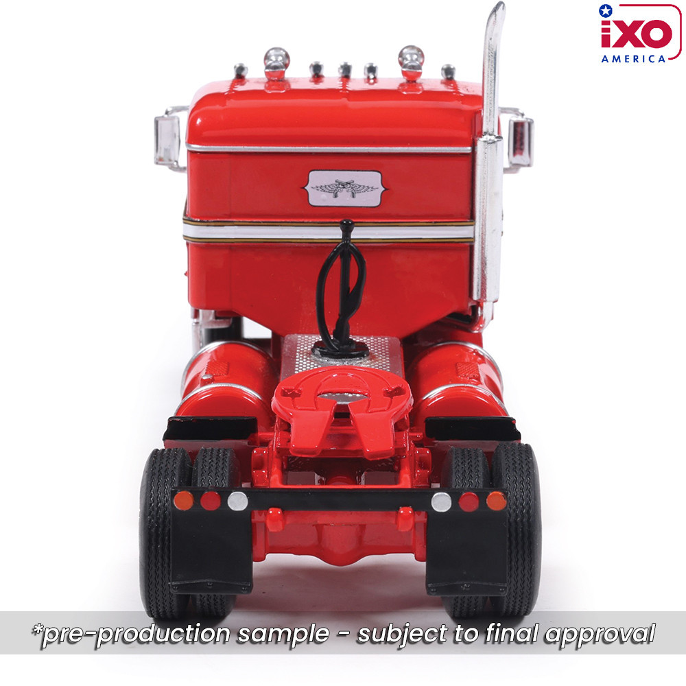Pre-order, deposit only - ixo - 1:64 1950 Kenworth Bullnose - Red and White with vintage chrome trailer