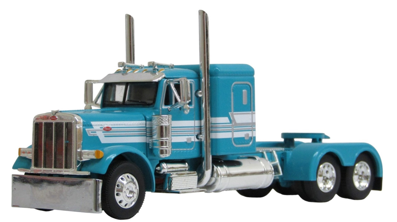 Pre-Order - 60-1927C - DCP - Teal & White Peterbilt 379 with 48" Flat-Top Sleeper