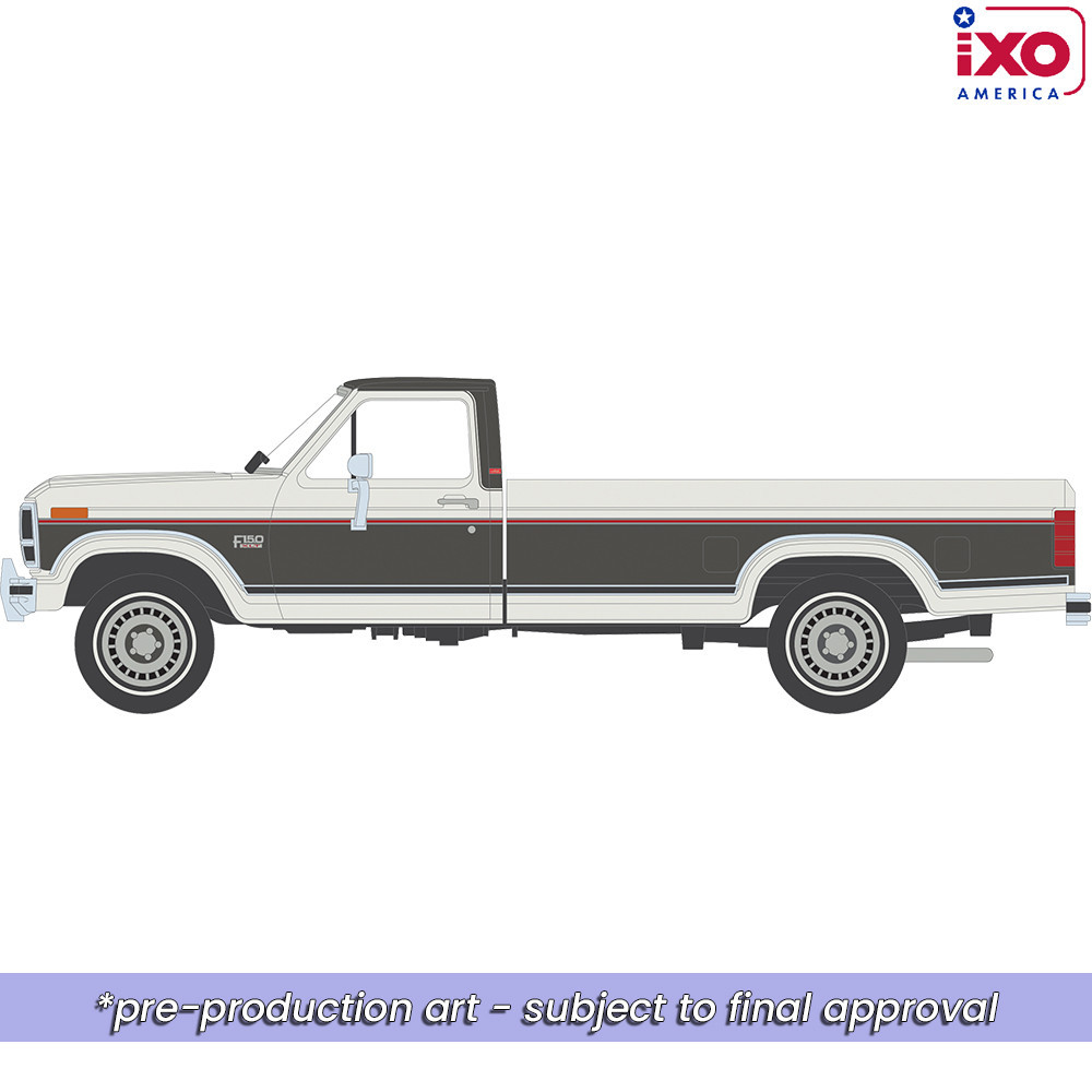 Pre-order, deposit only - 1/64 1986 Ford F-150 XLT Lariat Long Bed Styleside 4x2 - Combination Tu-Tone Colonial with and Dark Grey Metallic