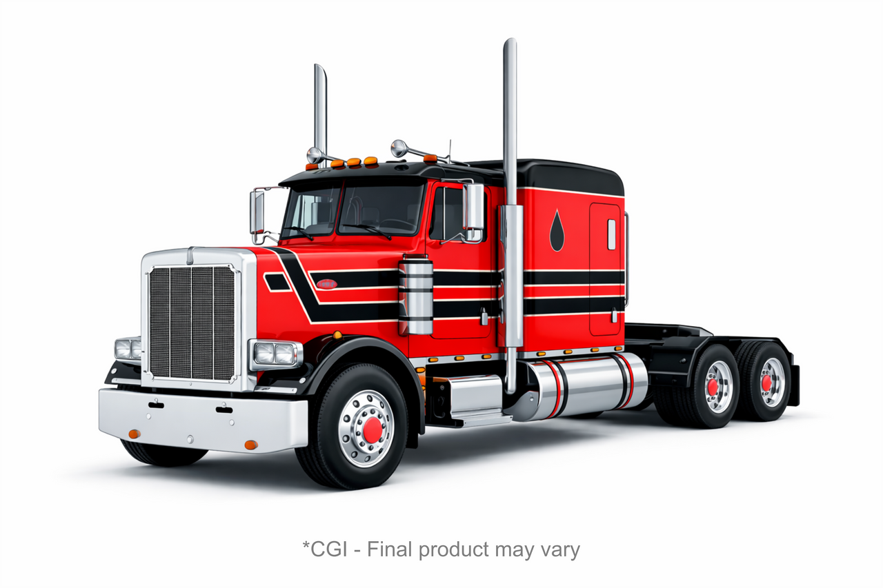 Pre-order, deposit only - 1:64 1973 Peterbilt 359 - Red and Black