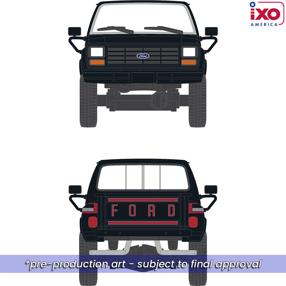 Pre-order, deposit only - 1:64 1983 Ford F-150 XLS Flareside 4x4 - Raven Black