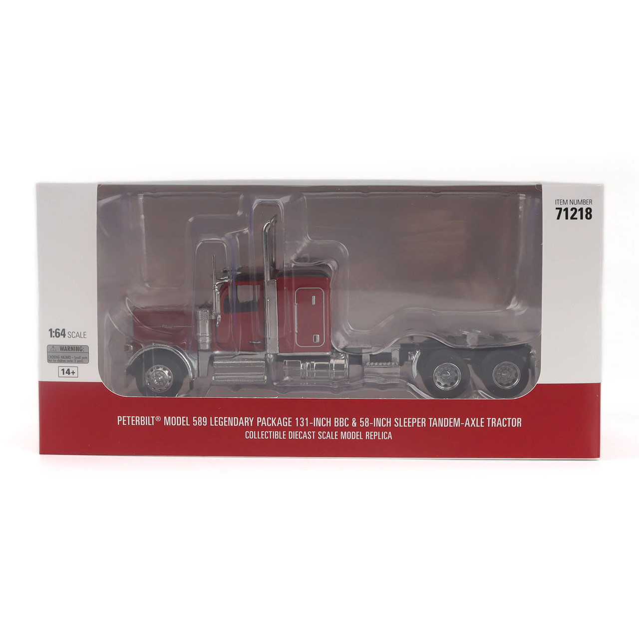 Pre-Order, Deposit Only - DM 1/64 Peterbilt Model 589 131" BBC Configuration with 58" Sleeper Tandem-Axle - Legendary Package Semi
