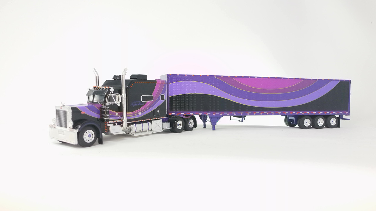 Pre-order, deposit only - J1/ixo -1:64 Peterbilt Model 379 Big-Bunk with 53' Tri-Axle Van - Night Moves