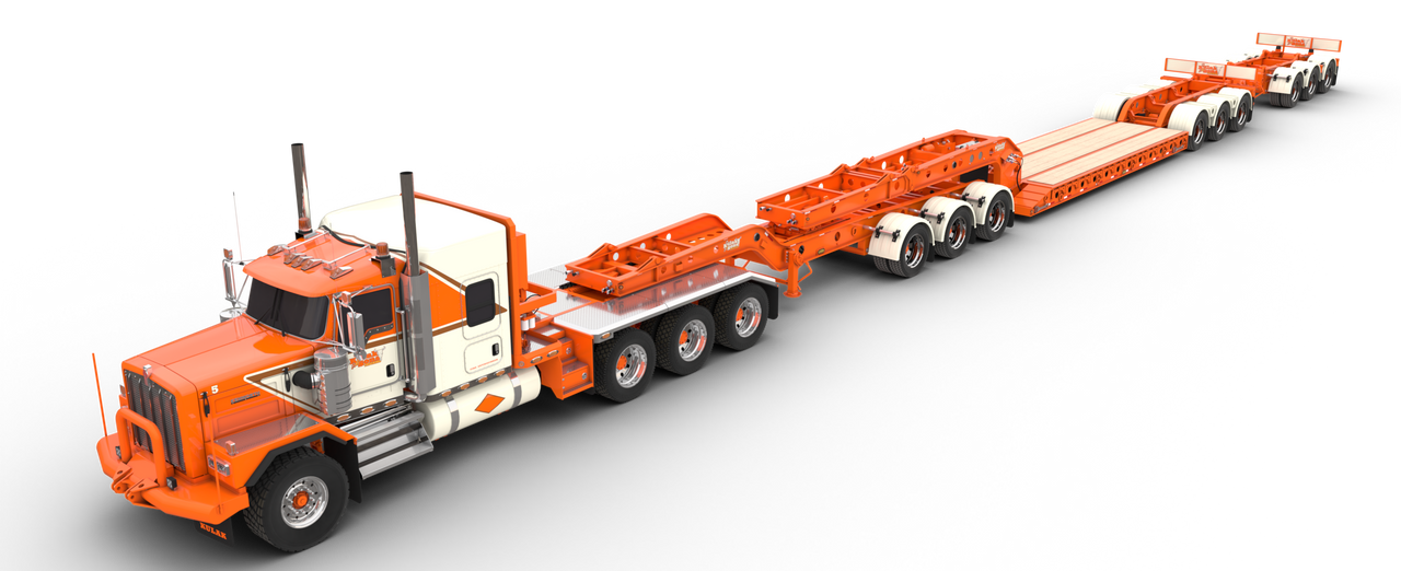 Pre-order, deposit only - Kulak & Sons 5 - Kenworth C500 Tri-Drive and&nbsp;Three-Axle Heavy-Haul Lowboy with Interchangeable Decks, 3-Axle Jeep &amp; 3-Axle Booster