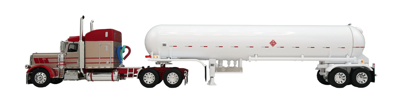Pre-order, deposit only - 60-2364 a Mocha pearl and Heil red Peterbilt 389 with a 63 inch sleeper  and a Mississippi LP tanker