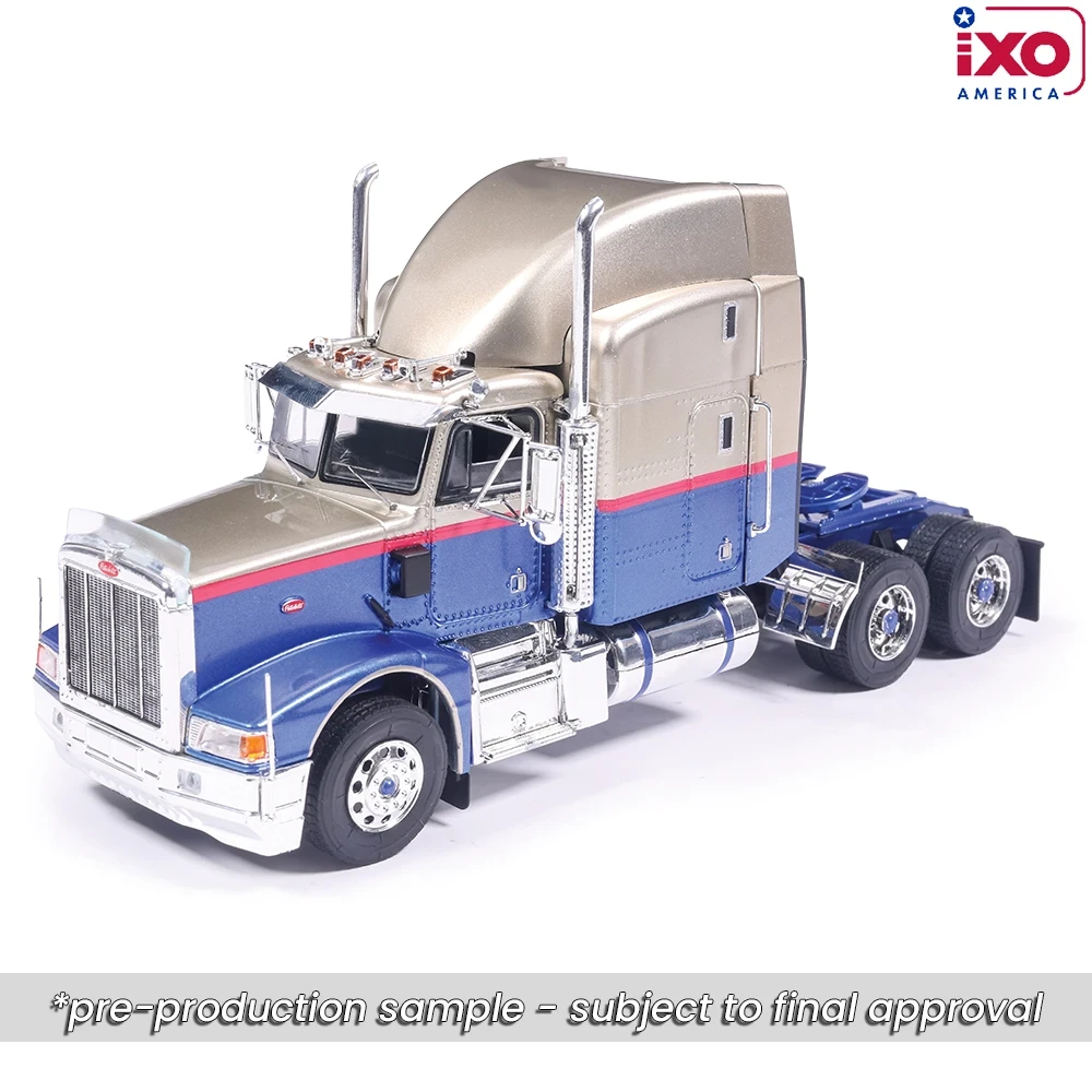 1:43 2014 Peterbilt 377 - Blue and Champagne