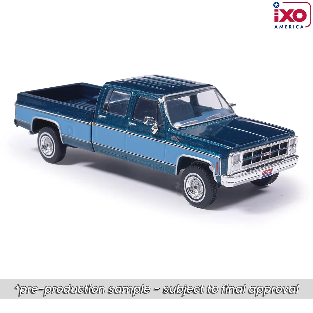 Pre-order, deposit only - 1:64 1980 GMC High Sierra K2500 Crew Cab Wideside - Dark Blue Metallic & Medium Blue - Special Two-Tone