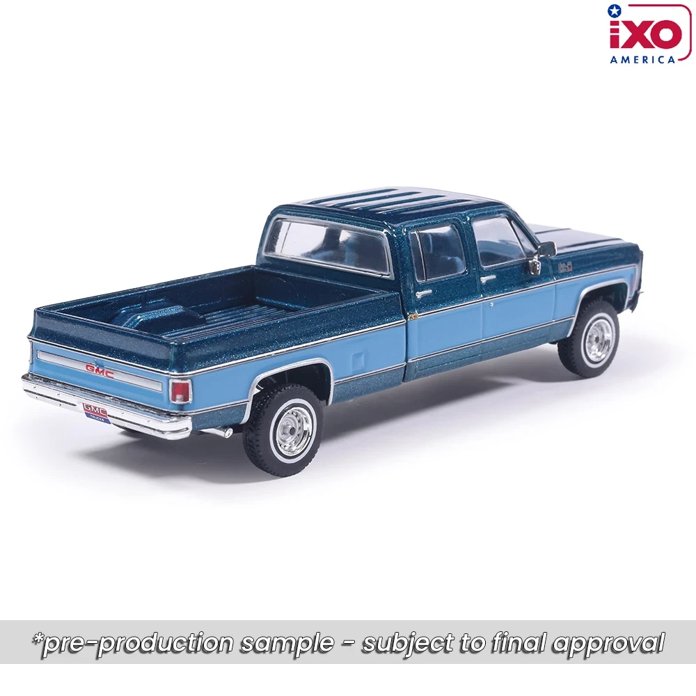 Pre-order, deposit only - 1:64 1980 GMC High Sierra K2500 Crew Cab Wideside - Dark Blue Metallic & Medium Blue - Special Two-Tone
