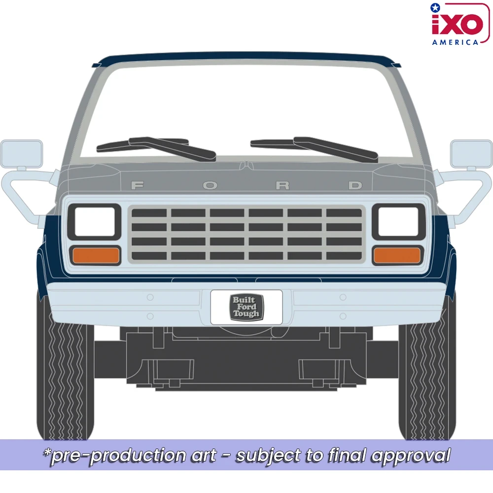Pre-order, deposit only - 1:64 1980 F-150 Ranger XLT Short Bed - Silver Metallic & Midnight Blue Metallic Combination Tu-Tone