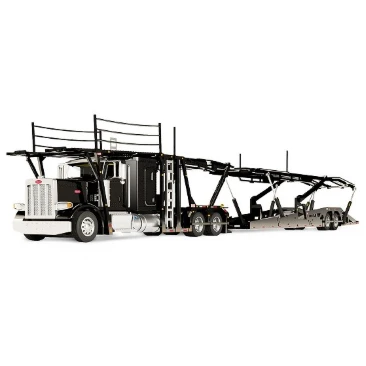 Pre-order, deposit only - 60-2314 - DCP - Black - 1/64 Peterbilt 389 Semi Truck with Boydstun 9106-48EZ Car Carrier Trailer