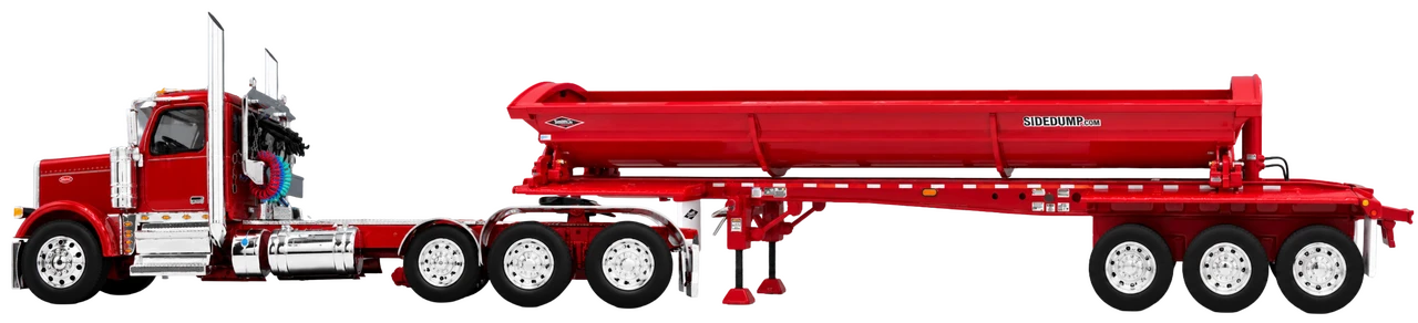 DCP - 2337 - Red 589 Pete’s Day Cabs with Tri-Axle with Headache or Cabinet Racks