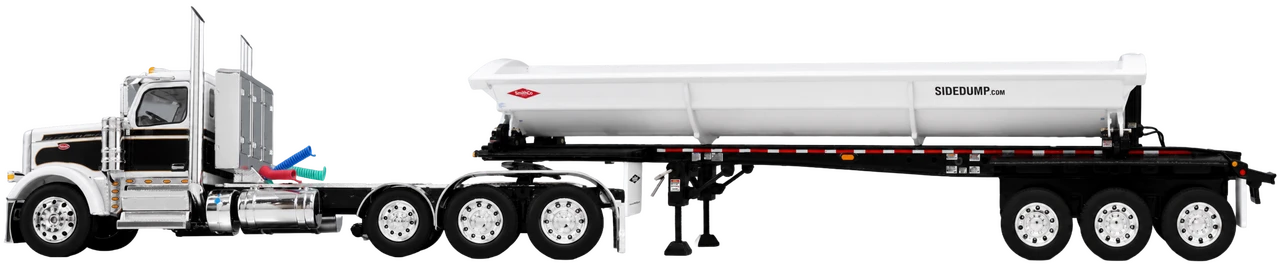 DCP - 60-2339 - White & Black 589 Pete’s Day Cabs with Tri-Axle with Headache or Cabinet Racks