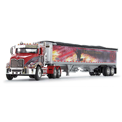 WINROSS WERNER ENTERPRISES KENWORTH CONVENTIONAL FLATBED TRAILER TARP LOAD  1/64