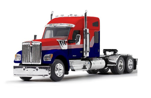 60-1731C: Red/Navy Blue Kenworth® W990 with 76†Mid-Roof Sleeper 60-1731C: Red/Navy Blue Kenworth® W990 with 76†Mid-Roof Sleeper