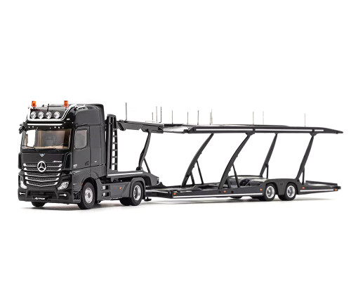 Pre-Order, deposit only - 1:64 - Black - Mercedes-Benz AMG Actros Auto Transporter