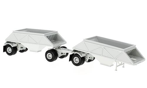 Silver 1955 Double Bottom Dump Trailers Silver 1955 Double Bottom Dump Trailers