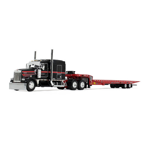 60-2034 - Red & Black Kenworth W900 with 72" Aerocab Sleeper with Tandem-Axle Landoll Trailer 60-2034 - Red & Black Kenworth W900 with 72" Aerocab Sleeper with Tandem-Axle Landoll Trailer
