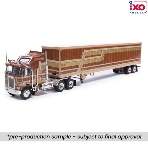 Pre-order, deposit only - ixo 1/64 1976 Kenworth K100 Aerodyne - Brown with Modern Trailer Pre-order, deposit only - ixo 1/64 1976 Kenworth K100 Aerodyne - Brown with Modern Trailer