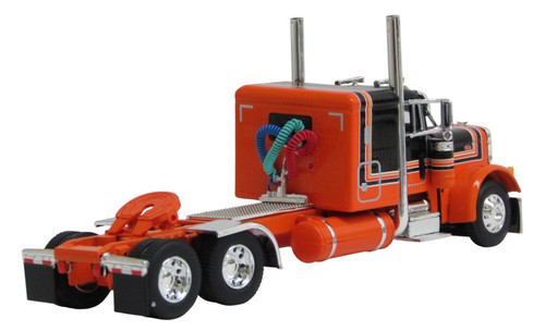 Pre-Order - 60-1928C - DCP - Black & Orange Peterbilt 379 with 48" Flat-Top Sleeper