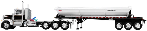 DCP - 60-2339 - White & Black 589 Pete’s Day Cabs with Tri-Axle with Headache or Cabinet Racks