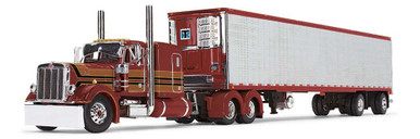 60-1729 - Peterbilt 379 Red/Chrome 63 flattop with 300 frame and