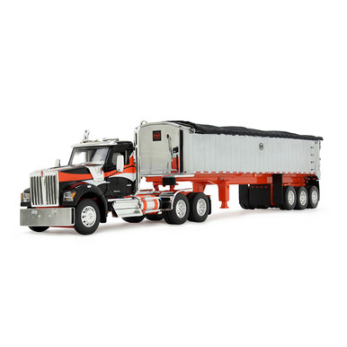 DCP 60-2008 - Black & Orange Kenworth W990 Day-Cab with Tri-Axle
