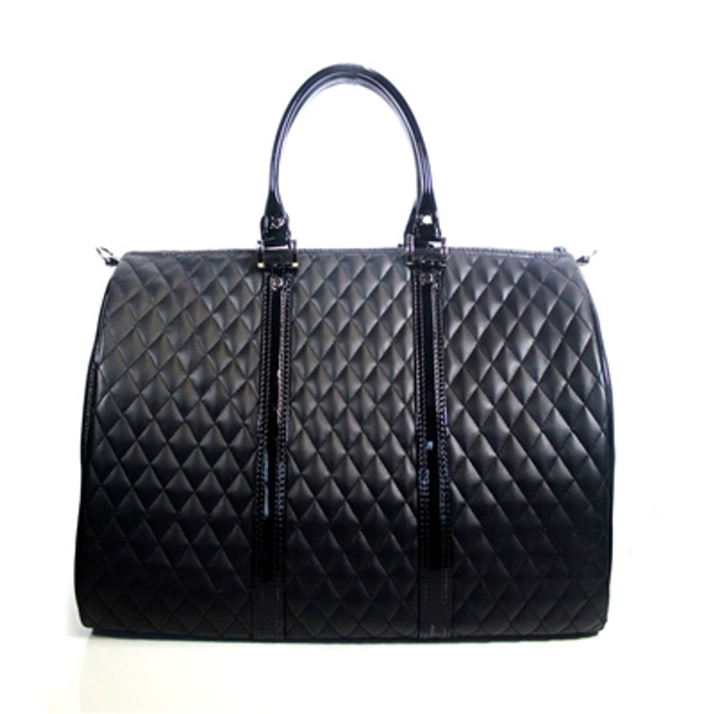 Petote Black Quilted Luxe JL Duffel Carrier