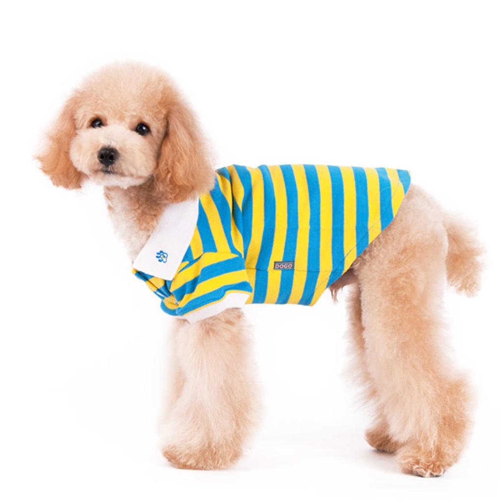 Stripe Polo Shirt Yellow/Blue