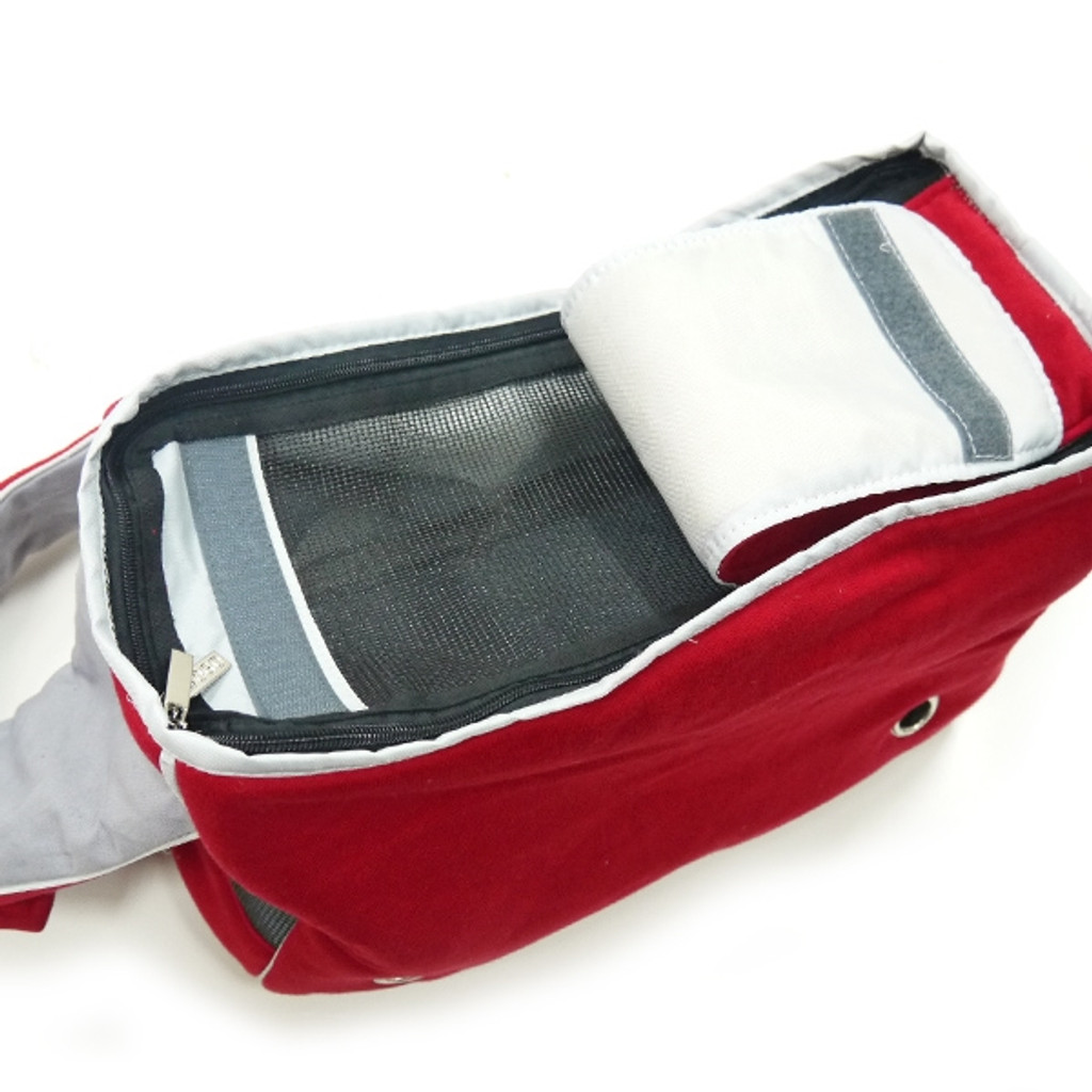 Boxy Messenger Bag - Red
