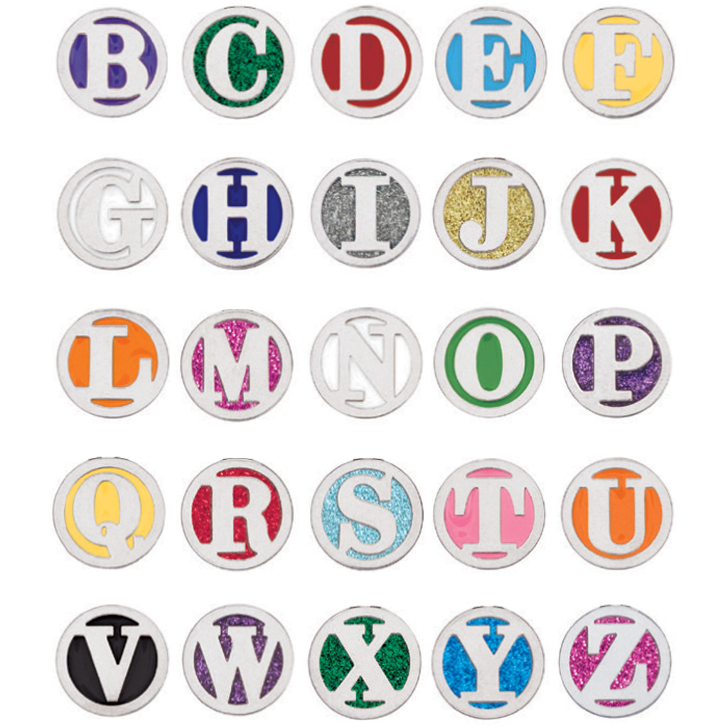 Colorful Initial Pet ID Tag
