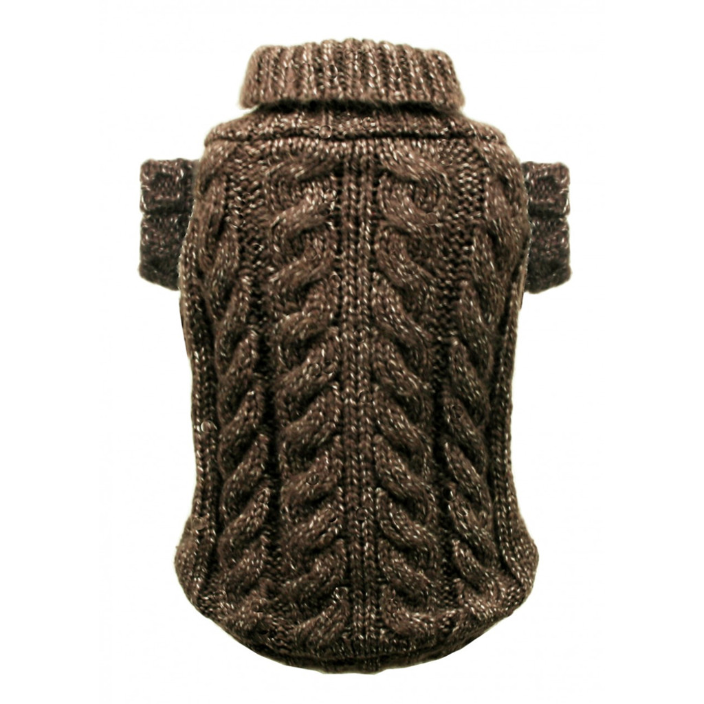 Hip Doggie Classic Angora Cable Knit Sweater
